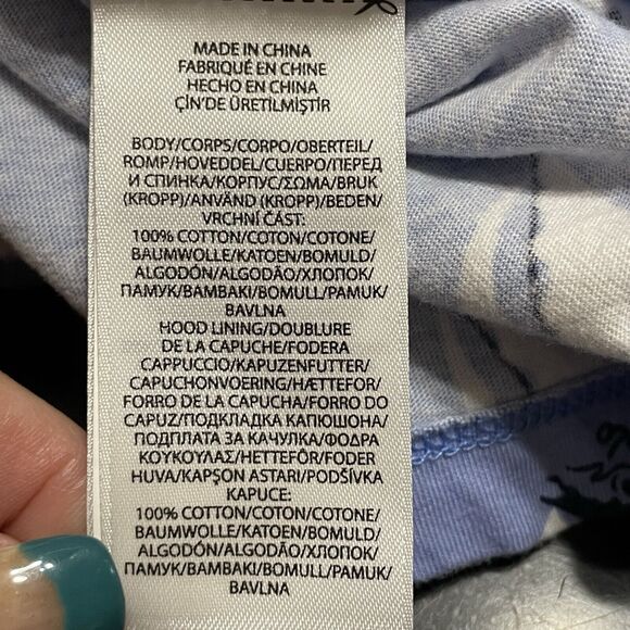 Polo Ralph Lauren Hooded Cotton Jersey Men L Blue Sailing Bear Print Long Sleeve - Picture 10 of 12